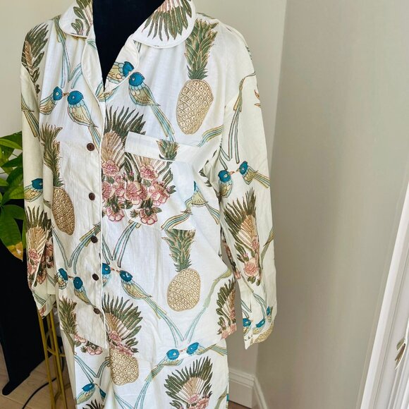 BRAND NEW Indian Handmade 100%Cotton Block Print PJ Sets Women's Sleepwear - Picture 5 of 12